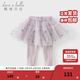 戴維貝拉（DAVE＆BELLA）兒童裙褲女童網(wǎng)紗裙打底褲洋氣小童褲子春裝新款童褲女寶寶長(cháng)褲 灰紫色【DB1250331】 120 cm（建議身高110-120cm）