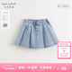 MARC&JANIE馬克珍妮女童甜酷百搭牛仔短裙 兒童百褶裙2025年春裝250203