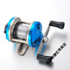 維諾亞全金屬冰釣輪筏釣輪微鉛魚(yú)線(xiàn)輪水滴漁輪迷你小鼓輪海竿海桿輪 藍色 左右手互換