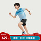 安踏兒童服裝男其他跑步跑步系列套裝A52525709 玉珠藍/基礎黑-1 140