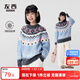 左西女童毛衣費爾島兒童針織衫秋冬季2025新款女孩線(xiàn)衣潮 藍色 150