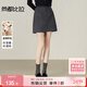 尚都比拉閃銀輕奢性感半身裙女冬季含羊毛保暖A字裙小個(gè)子修身顯瘦短裙