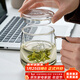 憶壺茶 玻璃茶杯茶具喝水杯子茶道杯 綠茶杯紅茶帶過(guò)濾竹木蓋泡茶杯 玻璃蓋500ML