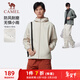 駱駝（CAMEL）防潑水夾克男戶(hù)外防風(fēng)連帽風(fēng)衣外套秋 C15CABLH010 淺卡其 L