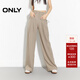 ONLY2025秋季新款通勤百搭高腰西裝褲收腰闊腿休閑褲女|125114020 E11 腰果沙色 M