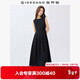 佐丹奴無(wú)袖裙子女夏季新款純色文藝風(fēng)壓褶圓領(lǐng)背心連衣裙05465336