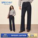 simple pieces【精致原牛合集】秋新款SPS牛仔女顯瘦中高腰直筒褲 十分薯條-原牛色/153-164(現貨) L 90/93 （105-115斤）