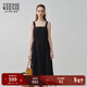 Teenie Weenie女裝夏季法式蕾絲花邊優(yōu)雅氣質(zhì)吊帶連衣裙公主裙 黑色 S