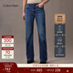 Calvin KleinJeans四季款女士美式潮流復古ck微彈藍色洗水寬松微喇牛仔褲 UN2-牛仔藍 28