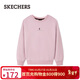 斯凱奇（Skechers）新年禮物女士冬季加絨套頭衛衣新品寬松簡(jiǎn)約長(cháng)袖T恤衫L425W011