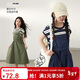 LUSON陳大豬童裝女童夏季連衣裙2025新款洋氣拼接工裝風(fēng)兒童裙子
