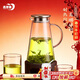 青蘋(píng)果耐熱玻璃涼水壺1.95升大容量 可加熱燒水壺 泡茶煮涼茶壺冷水壺