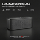 LUAMAR柏林之聲無(wú)線(xiàn)德國品質(zhì)藍牙音響HIFI發(fā)燒級高音質(zhì)低音炮高端電腦hq S8 Pro Max 寶石黑 官方標配 充電線(xiàn)+音頻線(xiàn)