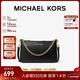 MICHAEL KORS新年禮物輕奢MK女包JET SET TRAVEL腋下斜挎手拿包中號黑/金色