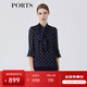 PORTS寶姿春夏新品女裝真絲上裝LM8B100MPS145 丈青印花 M (6)