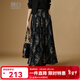 晚白【新品】新中式國風(fēng)印花a字半身裙百搭洋氣遮肉顯瘦長(cháng)裙 花色 M