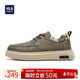 海瀾之家（HLA）男鞋時(shí)尚復古工裝鞋子男士休閑皮鞋HAAXXM3EAX368 卡其色42