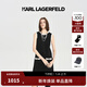 Karl Lagerfeld氣質(zhì)黑白撞色無(wú)袖連衣裙2025冬季新品女裝老佛爺 黑色 S （38）