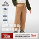伯希和（Pelliot）戶(hù)外羽絨褲兒童冬季男女防寒內膽輕便保暖鵝絨長(cháng)褲134409343棕140