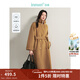 茵曼（INMAN）綿羊毛雙面呢大衣女2025冬新款小香風(fēng)小個(gè)子洋氣保暖中長(cháng)外套上衣 經(jīng)典卡其 XL