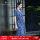 MORELINE沐蘭復古優(yōu)雅印花連衣裙2025年夏季新款法式氣質(zhì)碎花中長(cháng)款襯衫裙 白蘭花 3XL