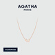 AGATHA/璦嘉莎 鏤空小狗銀項鏈女士 新年生日禮物送女友閨蜜高級感吊墜