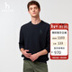 哈吉斯（HAZZYS）男裝 長(cháng)袖T恤休閑衛衣ABTZE0CAX68 藏青色NV L（175/96A48）