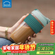 樂(lè )扣樂(lè )扣（LOCK&LOCK）咖啡杯耐熱玻璃水杯子男女學(xué)生便攜式雙飲吸管杯隨手杯500ML綠色