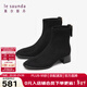 萊爾斯丹2025秋冬新款歐美時(shí)尚西部瘦瘦短筒靴子女鞋48502 黑色BKF 38