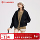 坦博爾衛衣女春秋短款連帽運動(dòng)外套寬松小個(gè)子TD4160502 黑色 170 