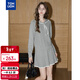 唐獅（TonLion）2025秋冬女毛織海軍領(lǐng)絞花毛線(xiàn)衫短裙套裝