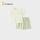 童泰夏季5月-4歲嬰兒男女寶寶短袖套裝TS31J422 綠色 90cm