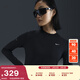 耐克女子輕薄跑步上衣冬季防曬速干長(cháng)袖圓領(lǐng)NIKE SWIFT HQ0504 010黑/銀 2XL