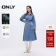 ONLY2025秋季新款萊賽爾復古翻領(lǐng)牛仔中長(cháng)裙連衣裙女|125142002 J34 390洗水牛仔藍 XL