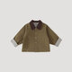 巴厘小豬男寶寶外套春秋復古純棉上衣男童長(cháng)袖襯衫春季嬰幼兒開(kāi)衫兒童春裝 淺駝色 100