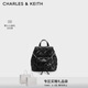 CHARLES&KEITH經(jīng)典菱格大容量雙肩包背包學(xué)生書(shū)包包女包情人節禮物CK2-60151400