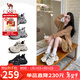 駱駝（CAMEL）銀際老爹鞋女透氣網(wǎng)面增高厚底運動(dòng)休閑鞋 L25A283140 米/棕 39