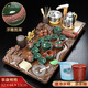兿凡臻品 紫砂功夫茶具整套裝家用茶盤(pán)一體式全自動(dòng)燒水壺茶壺茶臺茶杯 18.科技木雙龍浮雕冰裂-自動(dòng)金