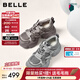 百麗（Belle）機能風(fēng)拼接老爹鞋女2026春新商場(chǎng)同款厚底增高休閑鞋F1H1DAM6 灰色 36