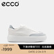 愛(ài)步（ECCO）休閑鞋女 厚底增高時(shí)尚百搭小白鞋板鞋拼色運動(dòng)鞋 街頭219553 HL 天空藍/白色/灰藍色21955361224 38
