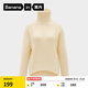 蕉內（Bananain）303+++熱皮女士高領(lǐng)毛衣加厚加絨百搭打底外穿保暖秋冬 象牙白 M
