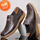 森用2025秋冬季牛筋底皮鞋男士商務(wù)休閑加絨皮鞋真軟皮棕色男士鞋子 棕色 深棕色 單鞋春秋款 41 （牛筋底）