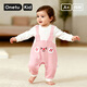 丸圖 ONETU嬰兒衣服兒童連體衣新生兒爬服春款卡通寶寶哈衣外出粉小兔73cm