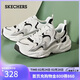 斯凱奇（Skechers）新年禮物踏浪老爹鞋復古厚底潮流閃電鞋女冬季休閑運動(dòng)女鞋117364