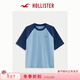 HOLLISTER經(jīng)典小海鷗圖案25夏情侶重磅棉質(zhì)T恤男女裝324-5461 海軍藍撞色 M (180/100A)