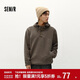 森馬衛衣男冬搖粒絨半開(kāi)襟連帽情侶裝小寬松休閑打底上衣101724116214