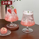 炫野收腰高腳玻璃杯紅酒杯咖啡杯果汁杯蘇打氣泡水杯飲料杯雞尾酒杯子 【兩只裝】收腰玻璃杯480ml*2