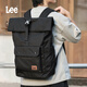 Lee時(shí)尚潮流男士雙肩包卷蓋大容量休閑背包戶(hù)外輕便旅行登山包 曜石黑