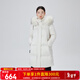 艾萊依（ERAL）毛領(lǐng)羽絨服女新款輕奢時(shí)尚寬松長(cháng)款連帽保暖鴨絨外套冬新年衣服 暖白色 M 160【建議110-130斤】