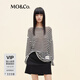MO&Co.【active系列】針織衫2025秋新品醋酸綿羊毛寬松MBE3SWT002 白黑條色 L /170